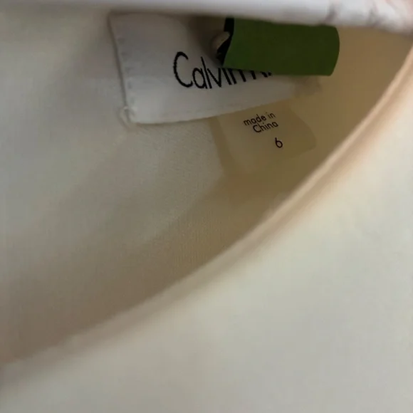Calvin Klein Collection Black and Cream with beautiful gold strip Dress - Picture 2 of 3